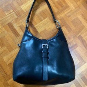 Prada Leather Hobo Expandable Shoulder Bag
